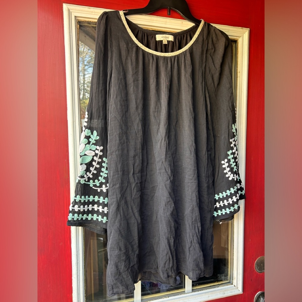 ☀️3/$15☀️ Umgee black boho floral dress medium